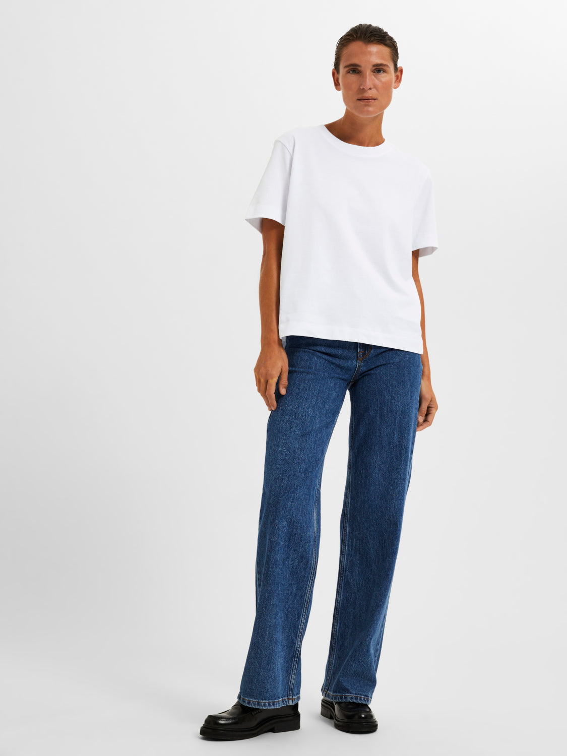 Essential Boxy T-Skjorte - Hvit